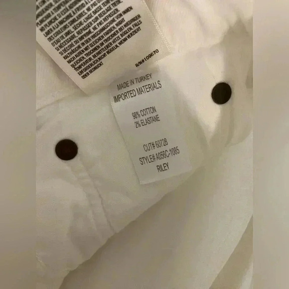 AGOLDE RILEY Crop High Rise Straight Size 30 white color - Picture 7 of 8